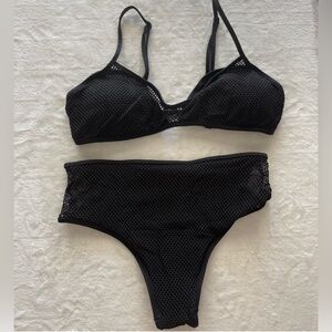 Victoria Secret SUPER SEXY Black Mesh High Waisted Bikini